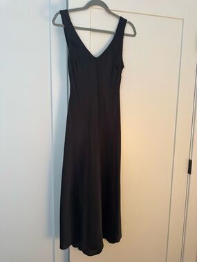 Wilfred Black V-Neck Maxi Slip Dress